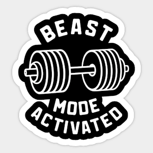 Beast mode for Gym Sticker